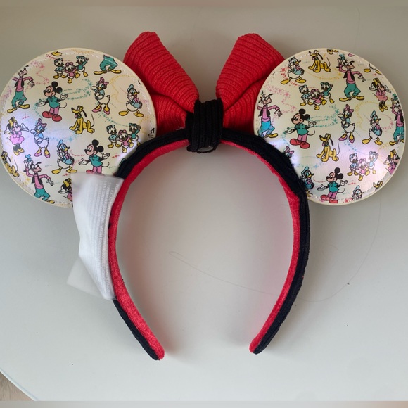 Loungefly Disney100 Mickey & Friends Classic Iridescent Mini Backpack & Headband - Picture 14 of 16